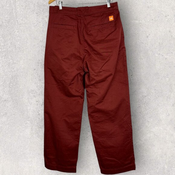 Urban Outfitters Chino Skate Pants Maroon Wine Red Mens Size 32‎ x 32 Wide Leg - Picture 4 of 12